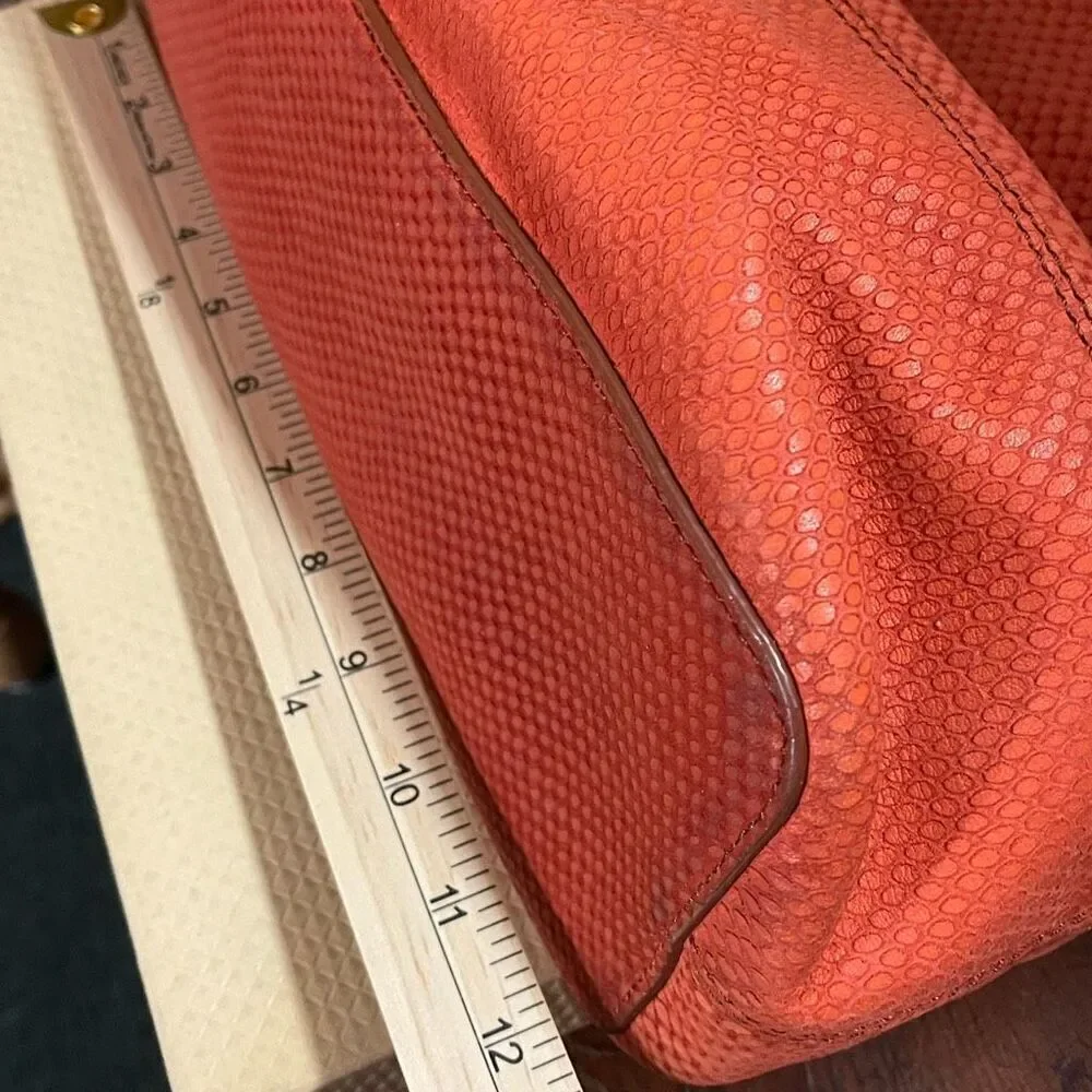 Fossil Marlo Hobo shoulder slouchy bag. Python embossed leather.
